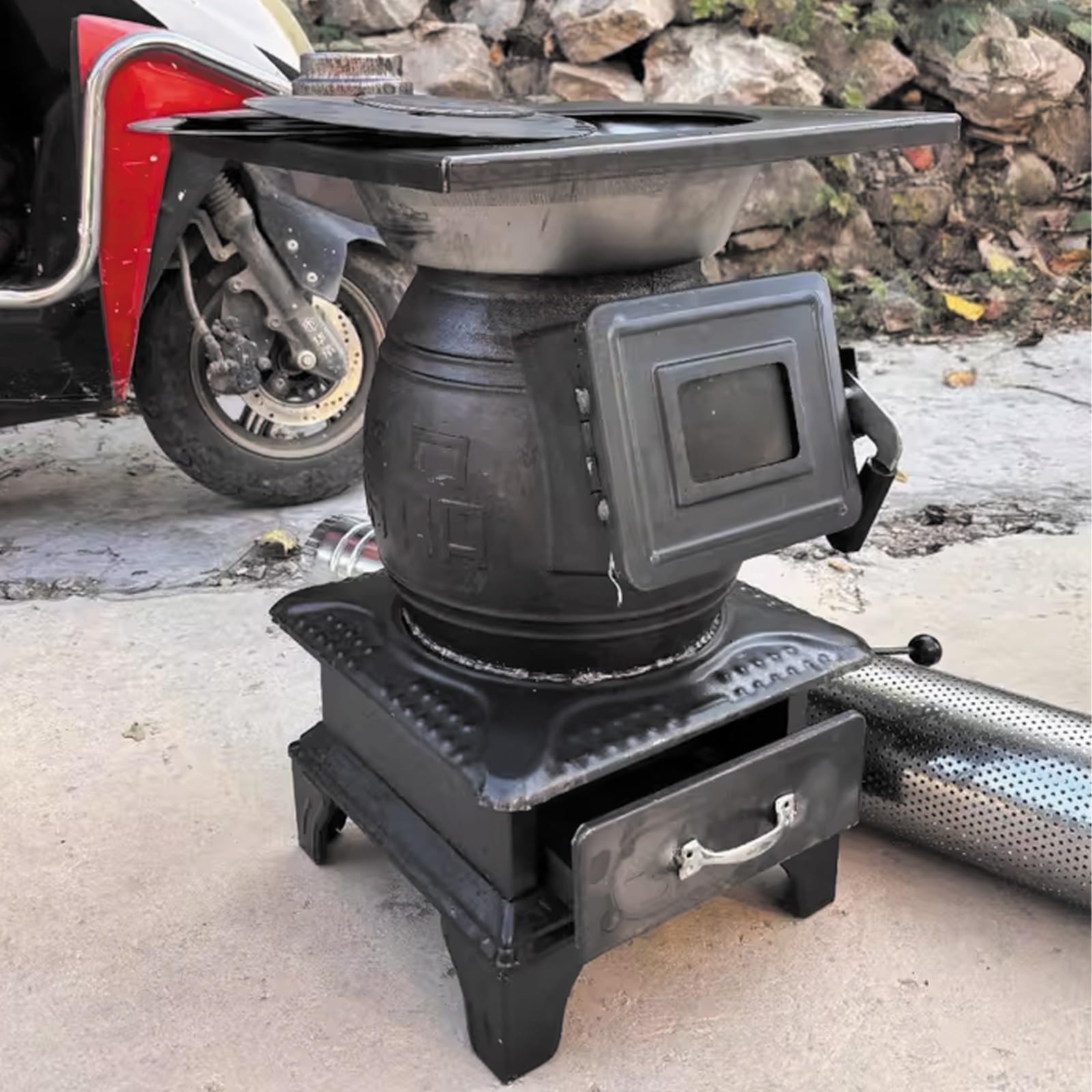 Portable Cast Iron Wood Burning Camping Stove