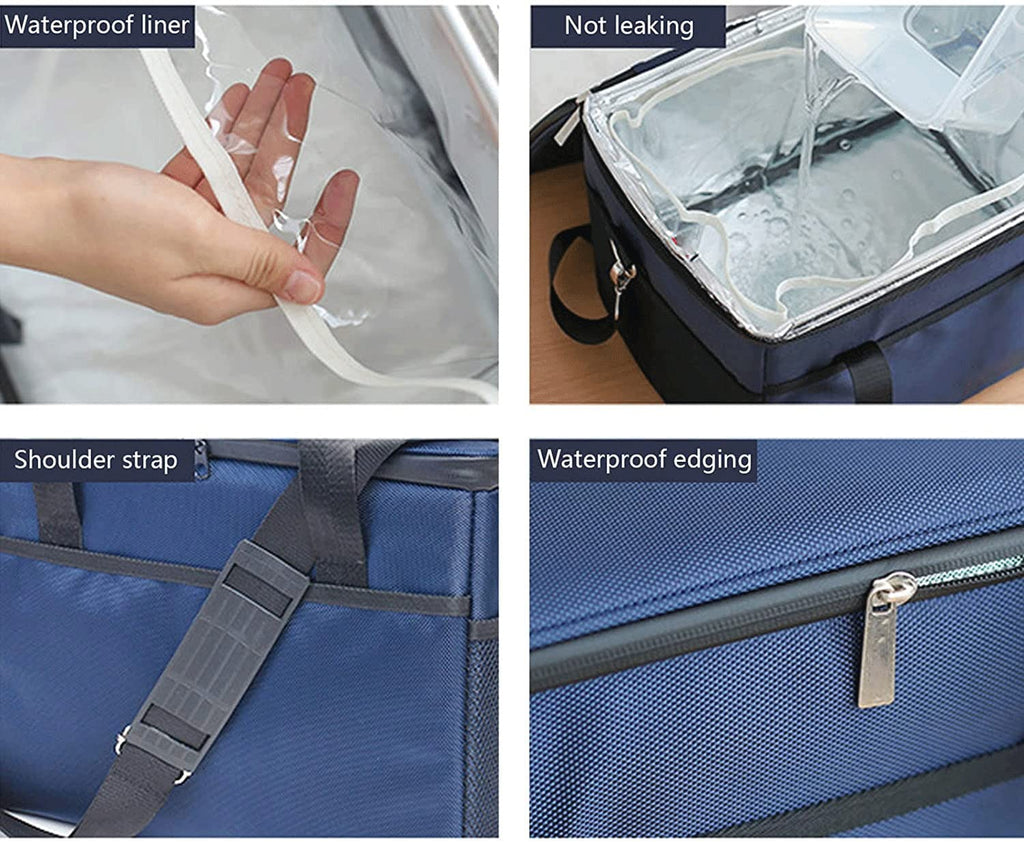 Large Capacity Foldable Insulated Cooler Picnic Bag