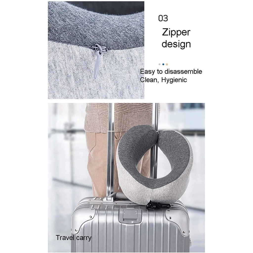 Upgraded Memory Foam Travel Neck Pillow