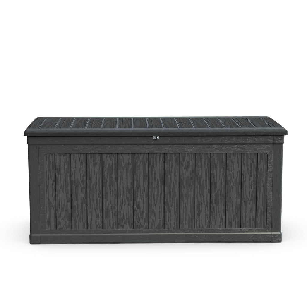260-Gallon XXL Waterproof Outdoor Storage Deck Box – Black