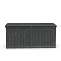 260-Gallon XXL Waterproof Outdoor Storage Deck Box – Black