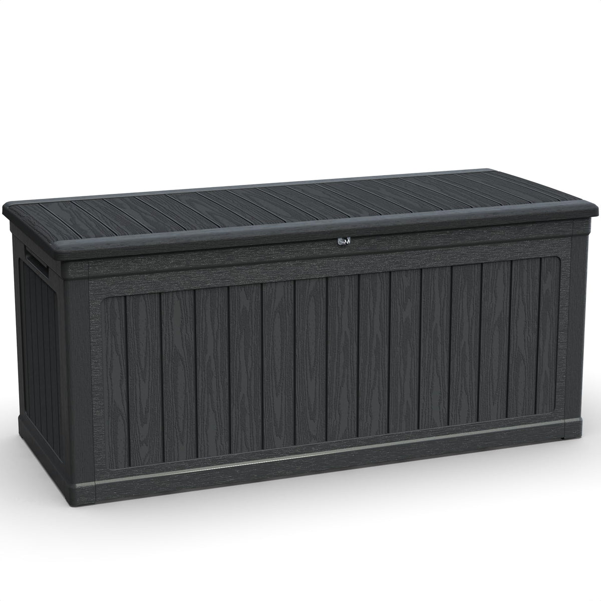 260-Gallon XXL Waterproof Outdoor Storage Deck Box – Black