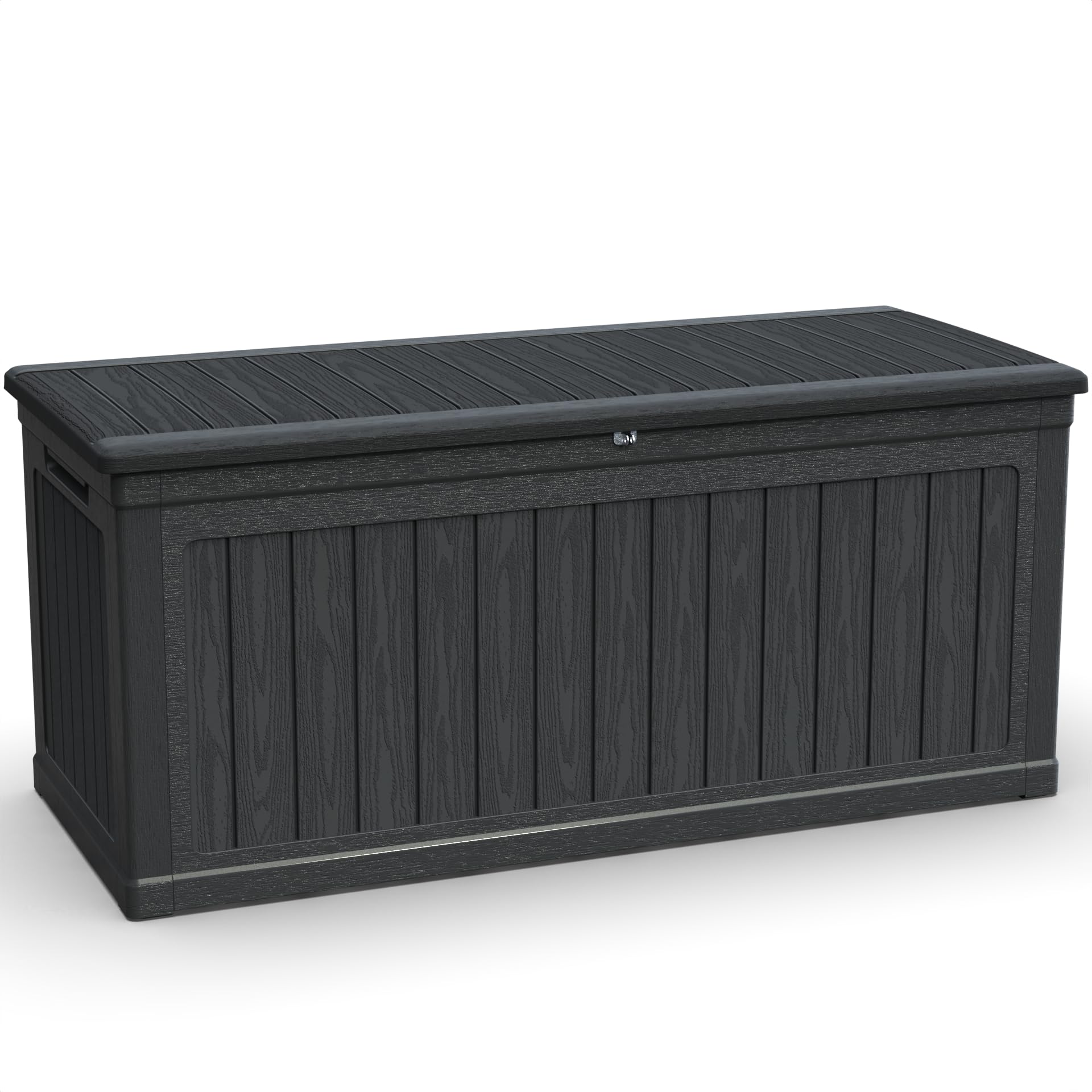 260-Gallon XXL Waterproof Outdoor Storage Deck Box – Black