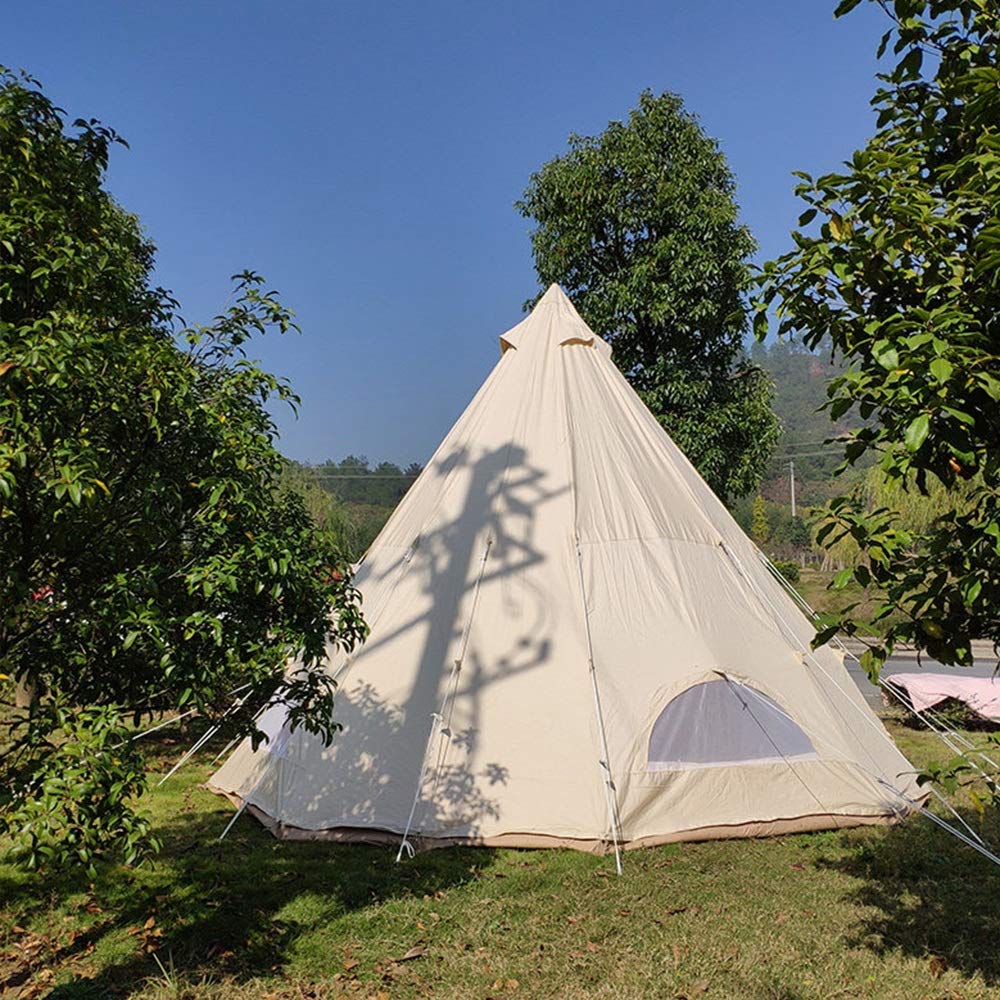 Foldable Canvas Camping Tent – Thickened Rainproof Outdoor Shelter