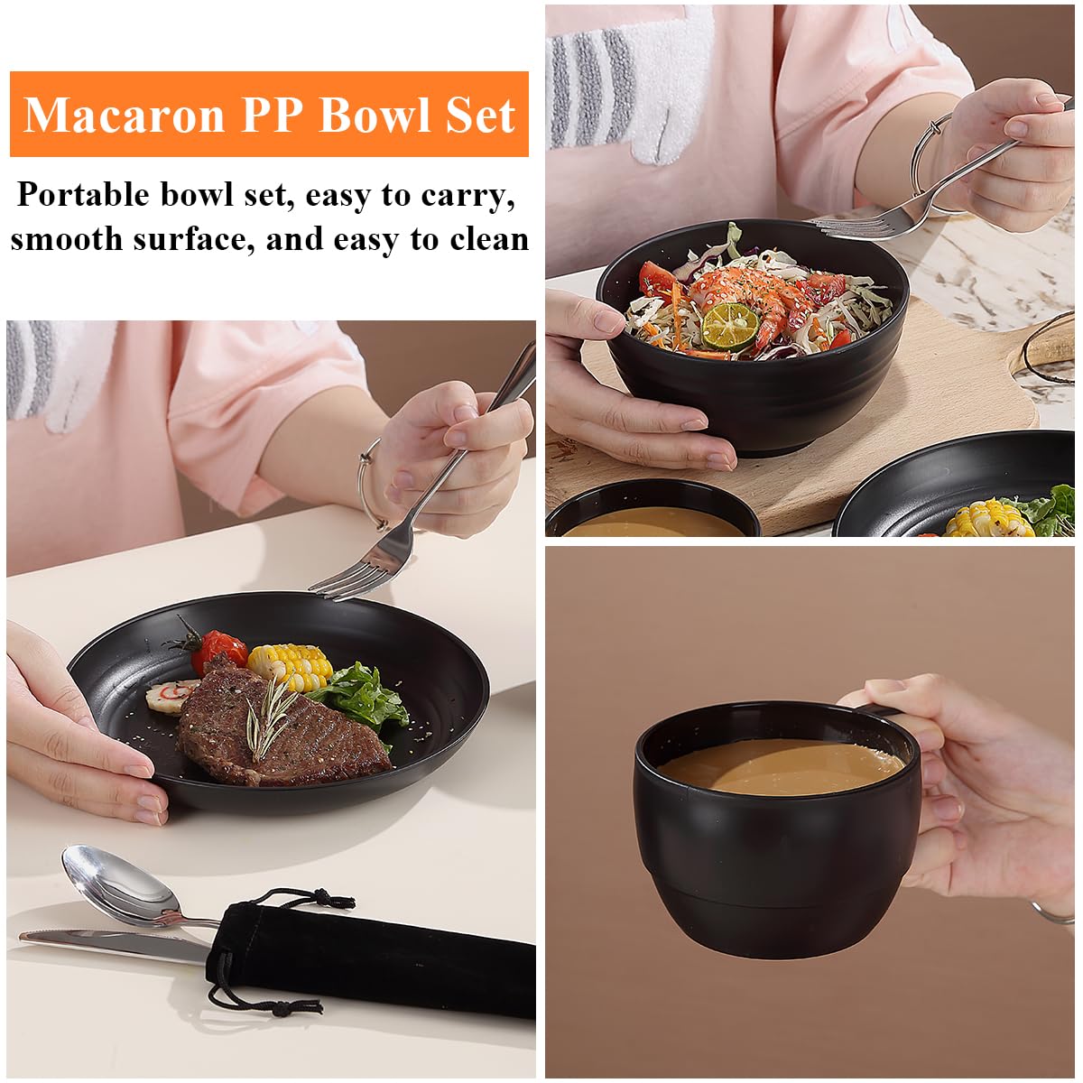 Reusable Camping Utensils & Tableware Set