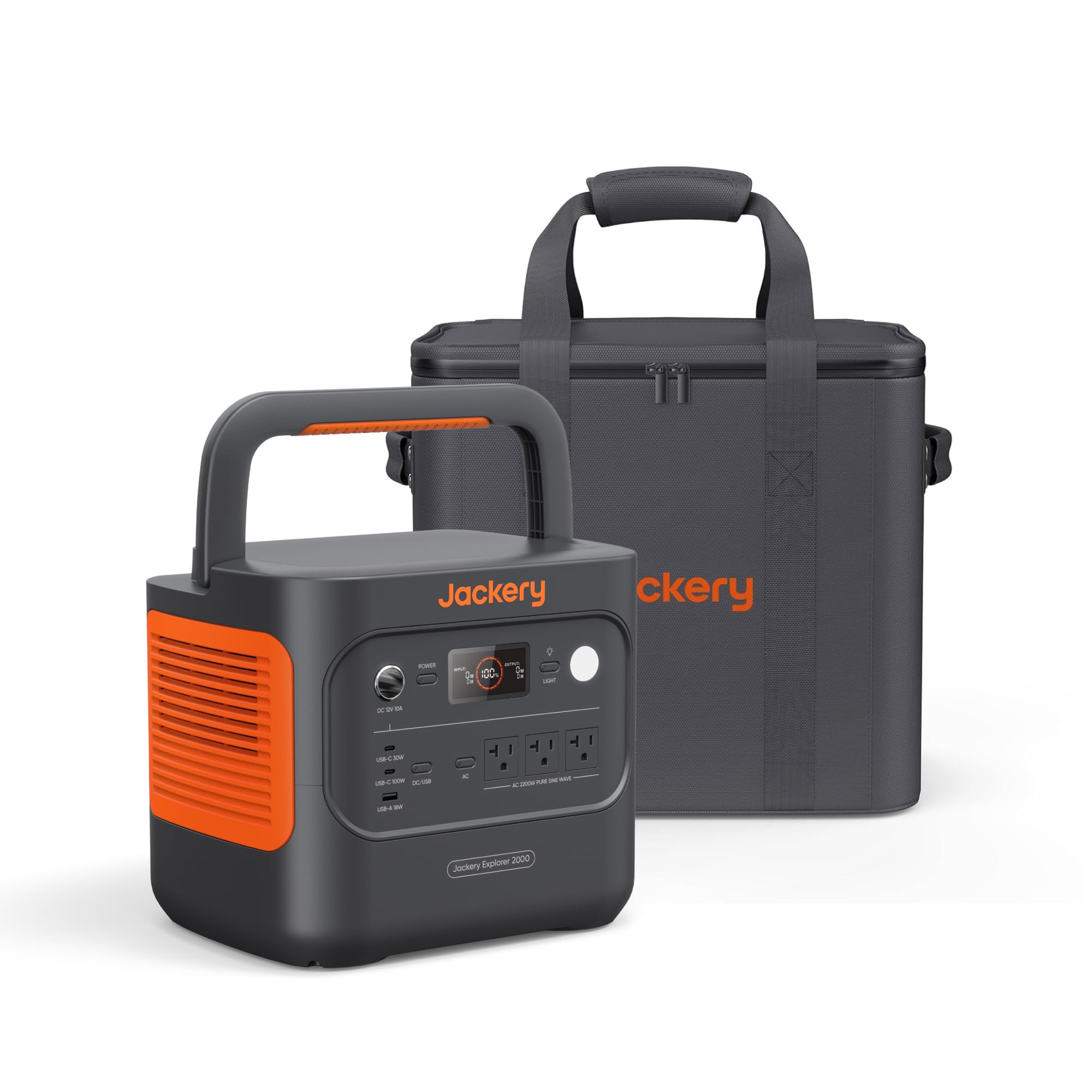 Jackery Explorer 2000 v2 Portable Power Station, 2042Wh LiFePO4 Home Backup Battery, 2200W AC Output
