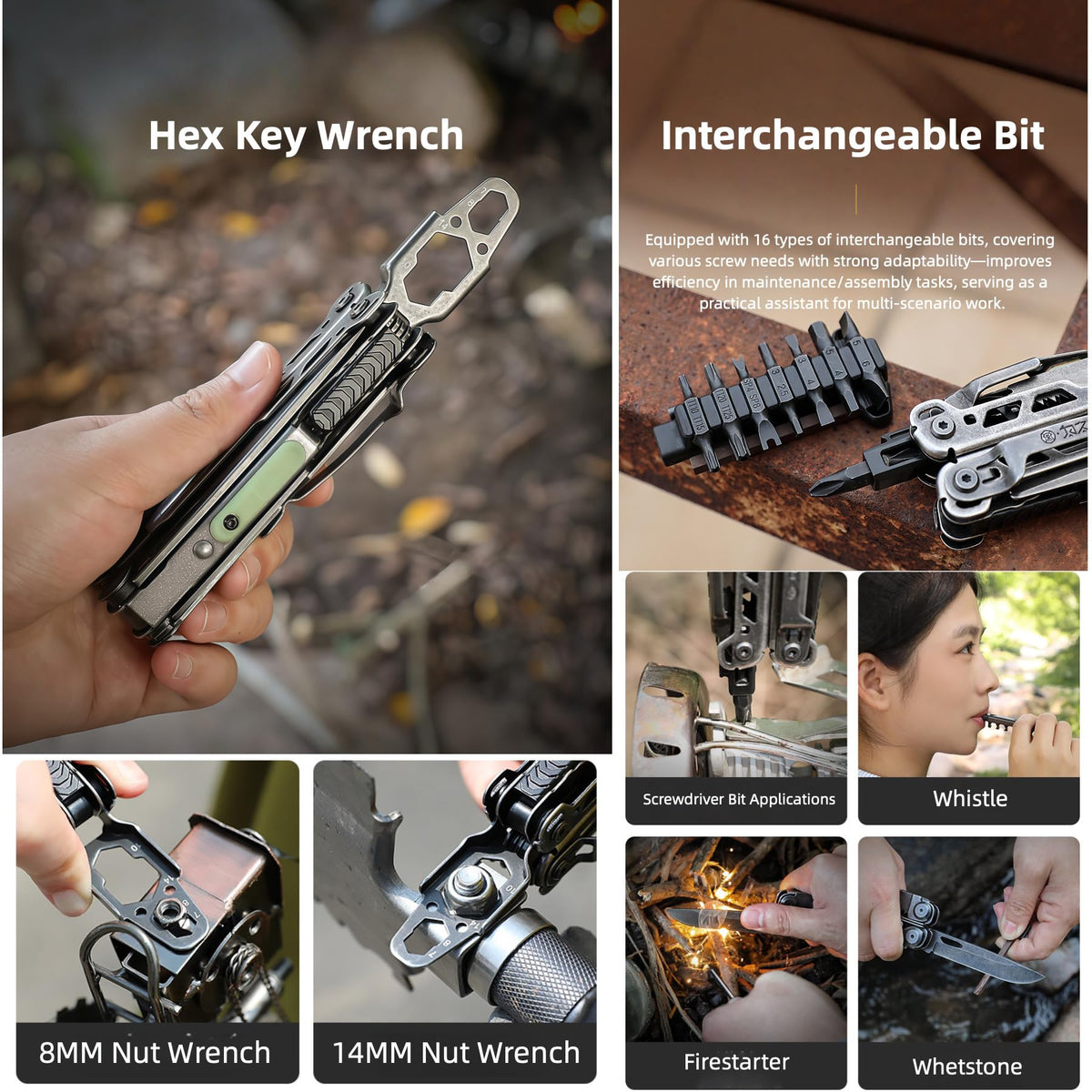 26-in-1 Lightweight Multi-Tool Pliers with Safety Lock – Black