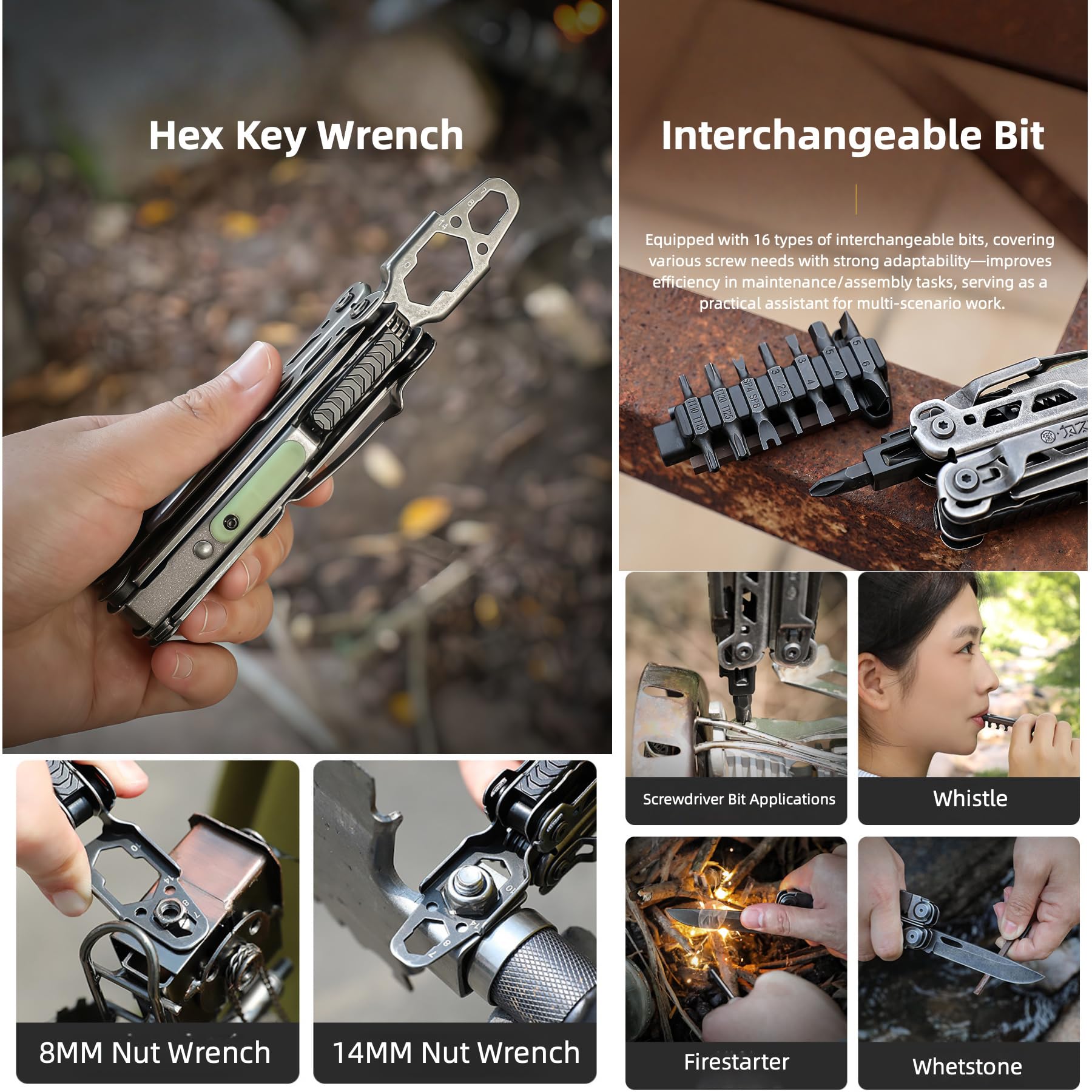 26-in-1 Lightweight Multi-Tool Pliers with Safety Lock – Black