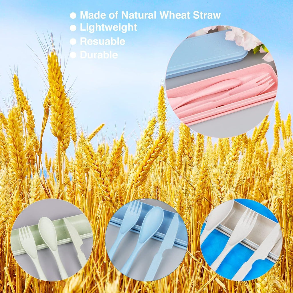 Reusable Portable Travel Cutlery Set with Case