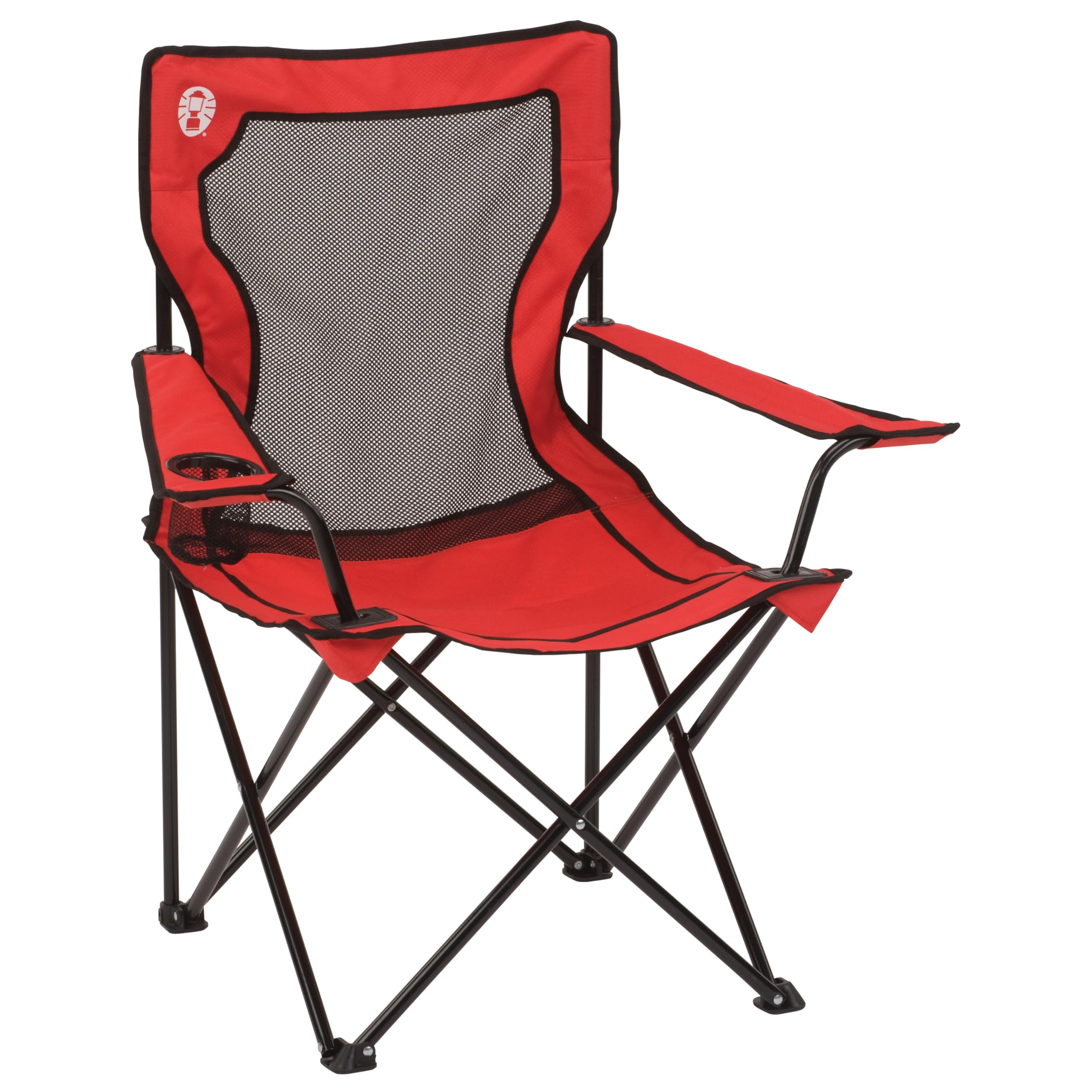Mesh Camping Chair with Cup Holder & Carry Bag
