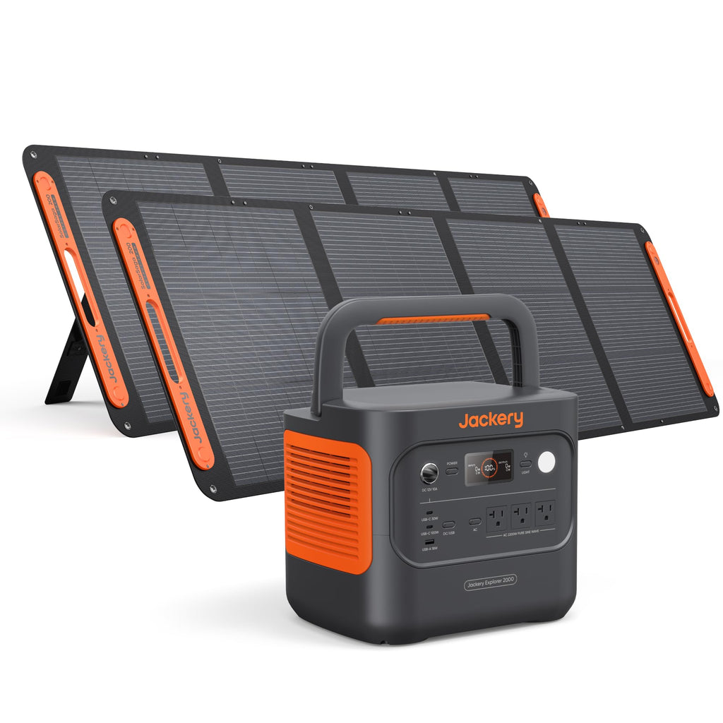 Jackery Explorer 2000 v2 Portable Power Station, 2042Wh LiFePO4 Home Backup Battery, 2200W AC Output