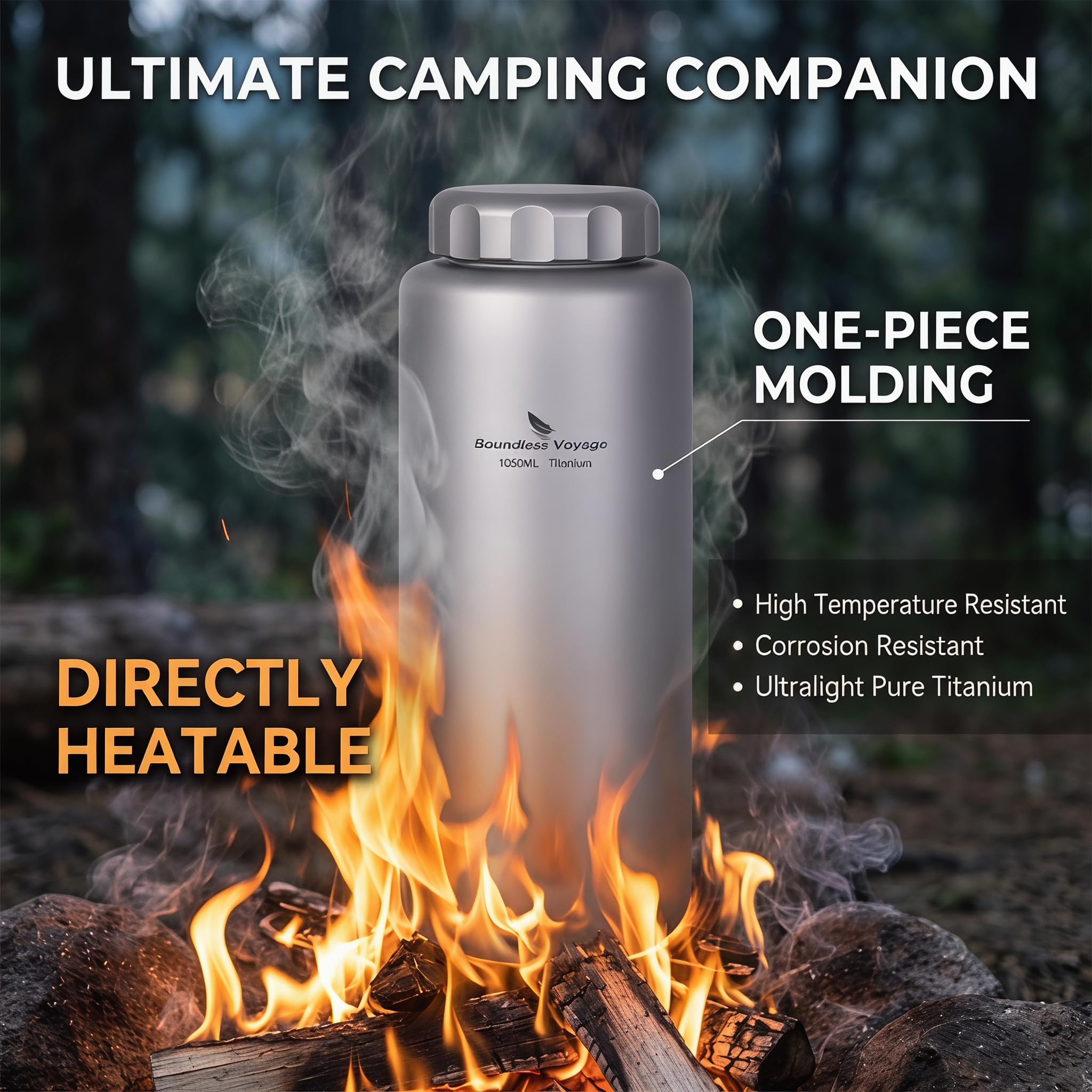 1050ml Ultralight Titanium Water Bottle – Leakproof
