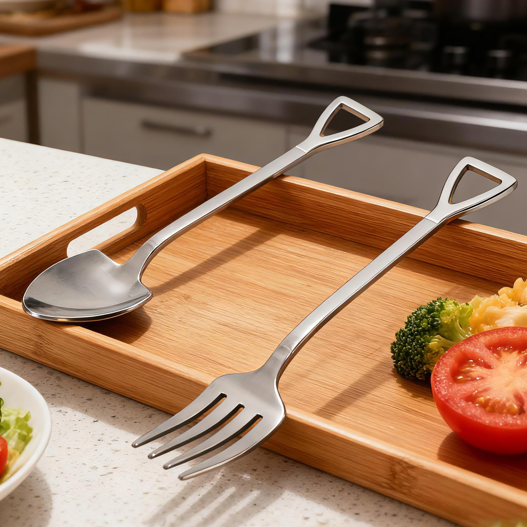 2-Piece 304 Stainless Steel Spoon & Fork Set