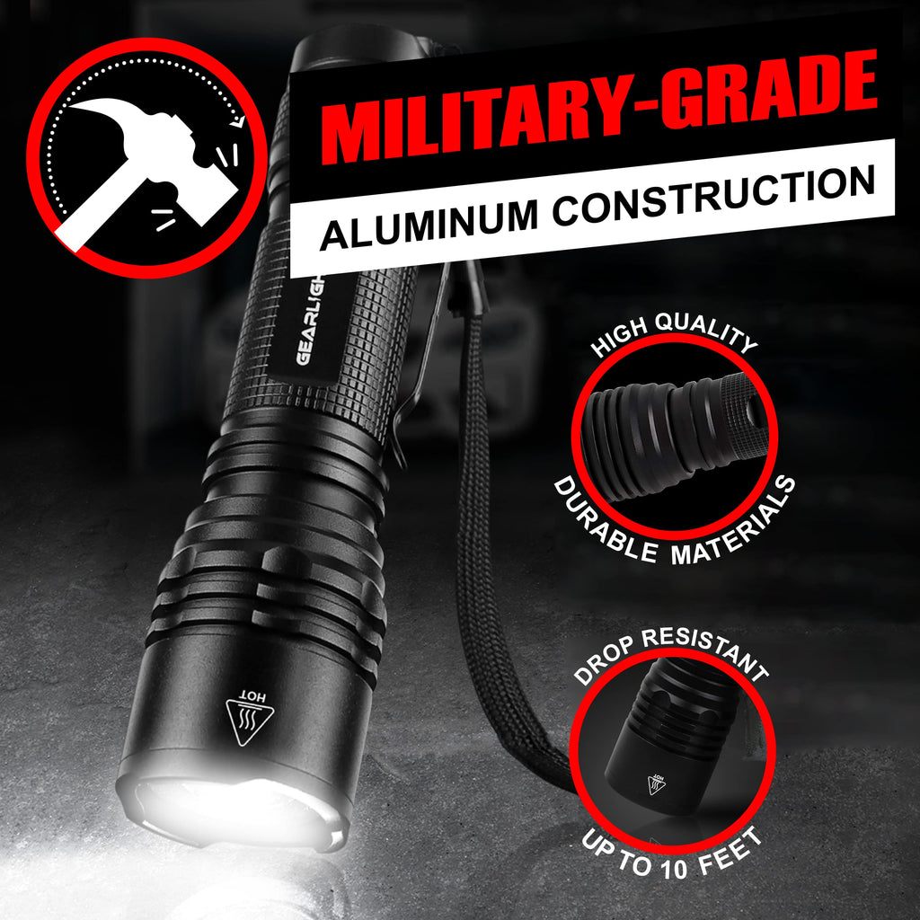 GearLight LED Tactical Flashlights High Lumens