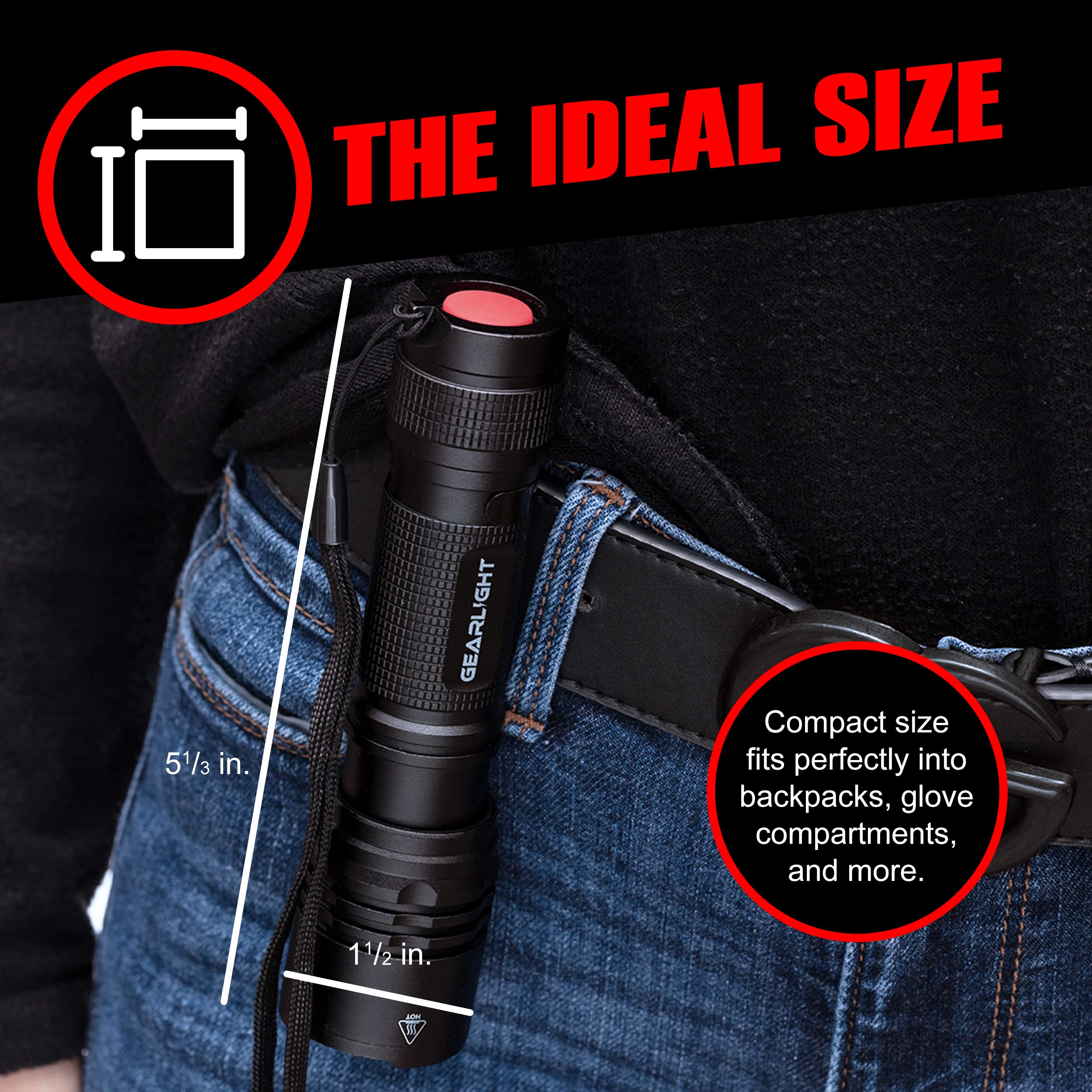 GearLight LED Tactical Flashlights High Lumens