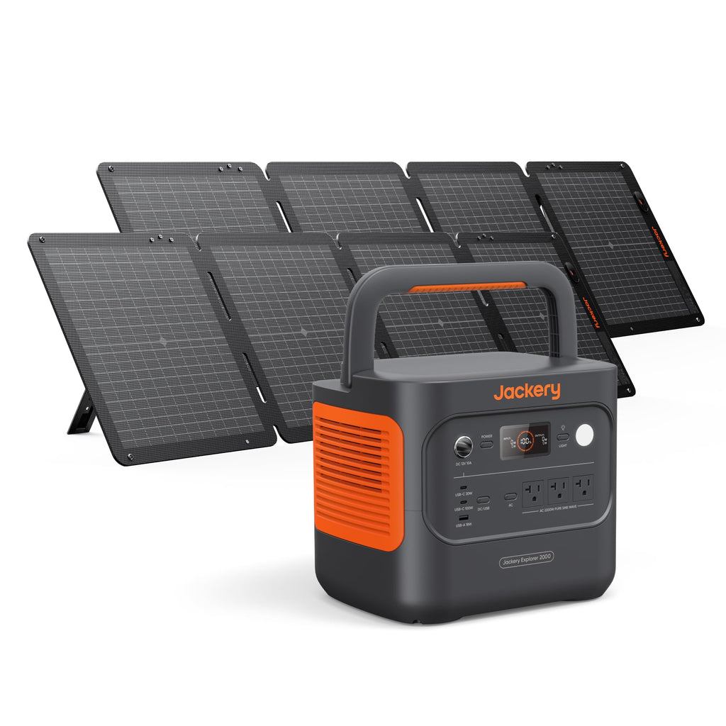 Jackery Explorer 2000 v2 Portable Power Station, 2042Wh LiFePO4 Home Backup Battery, 2200W AC Output