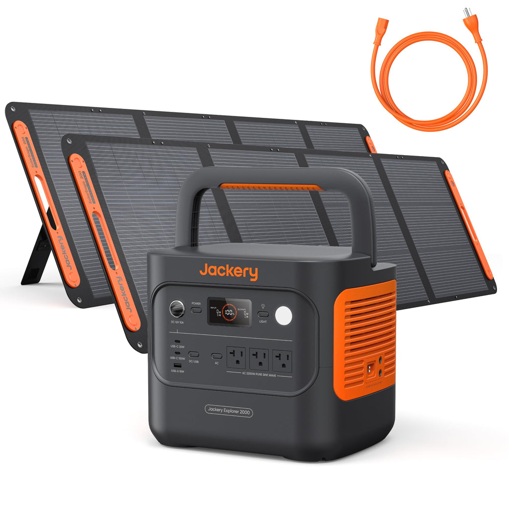 Jackery Explorer 2000 v2 Portable Power Station, 2042Wh LiFePO4 Home Backup Battery, 2200W AC Output