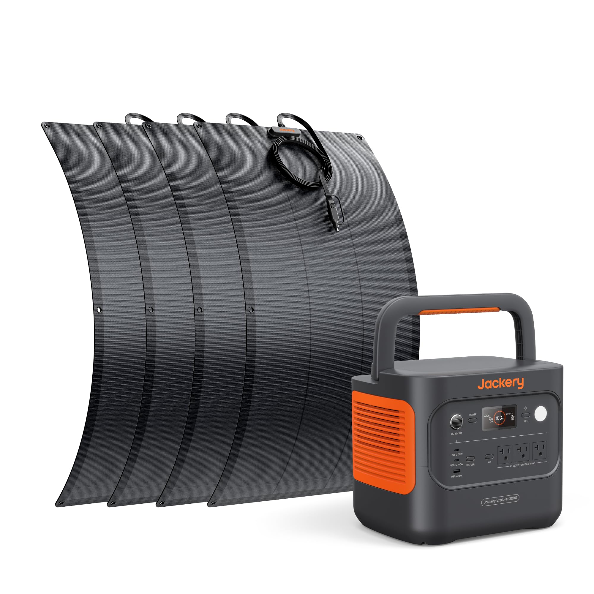 Jackery Explorer 2000 v2 Portable Power Station, 2042Wh LiFePO4 Home Backup Battery, 2200W AC Output