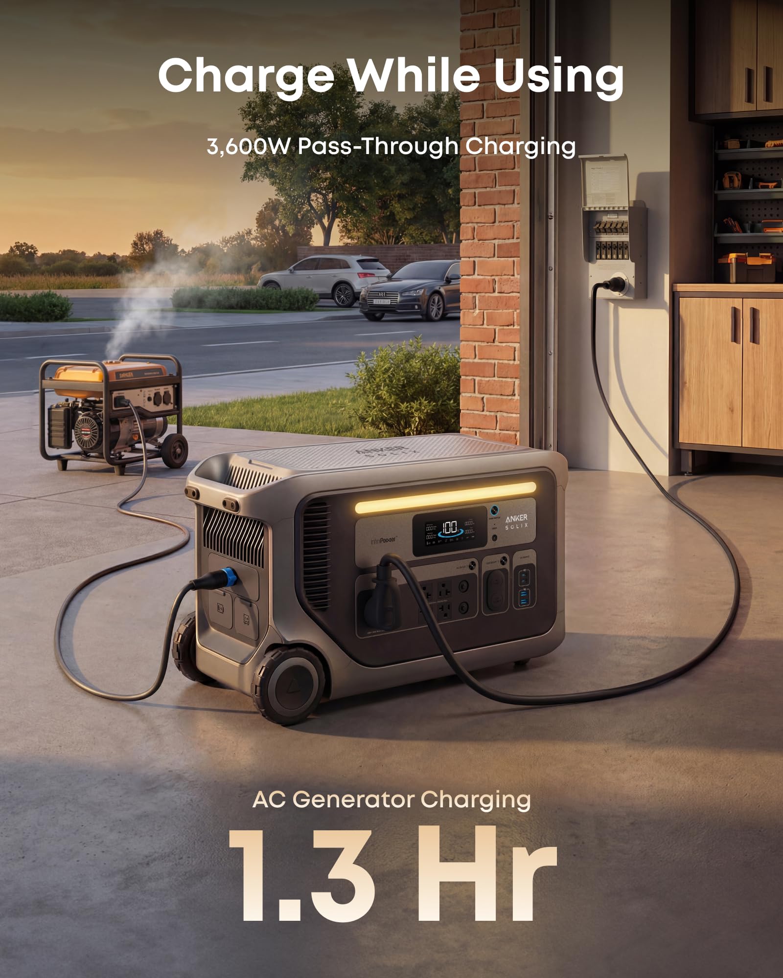 3072Wh Portable Power Station – 6000W, Expandable to 24kWh