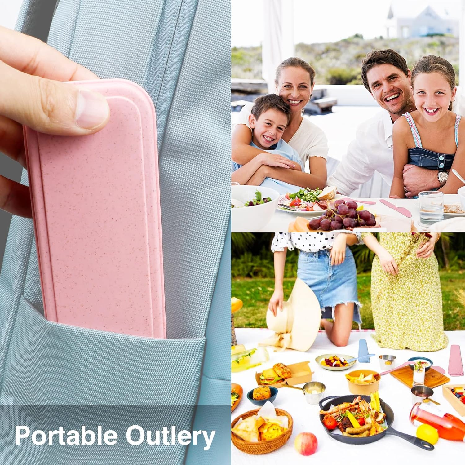 Reusable Portable Travel Cutlery Set with Case