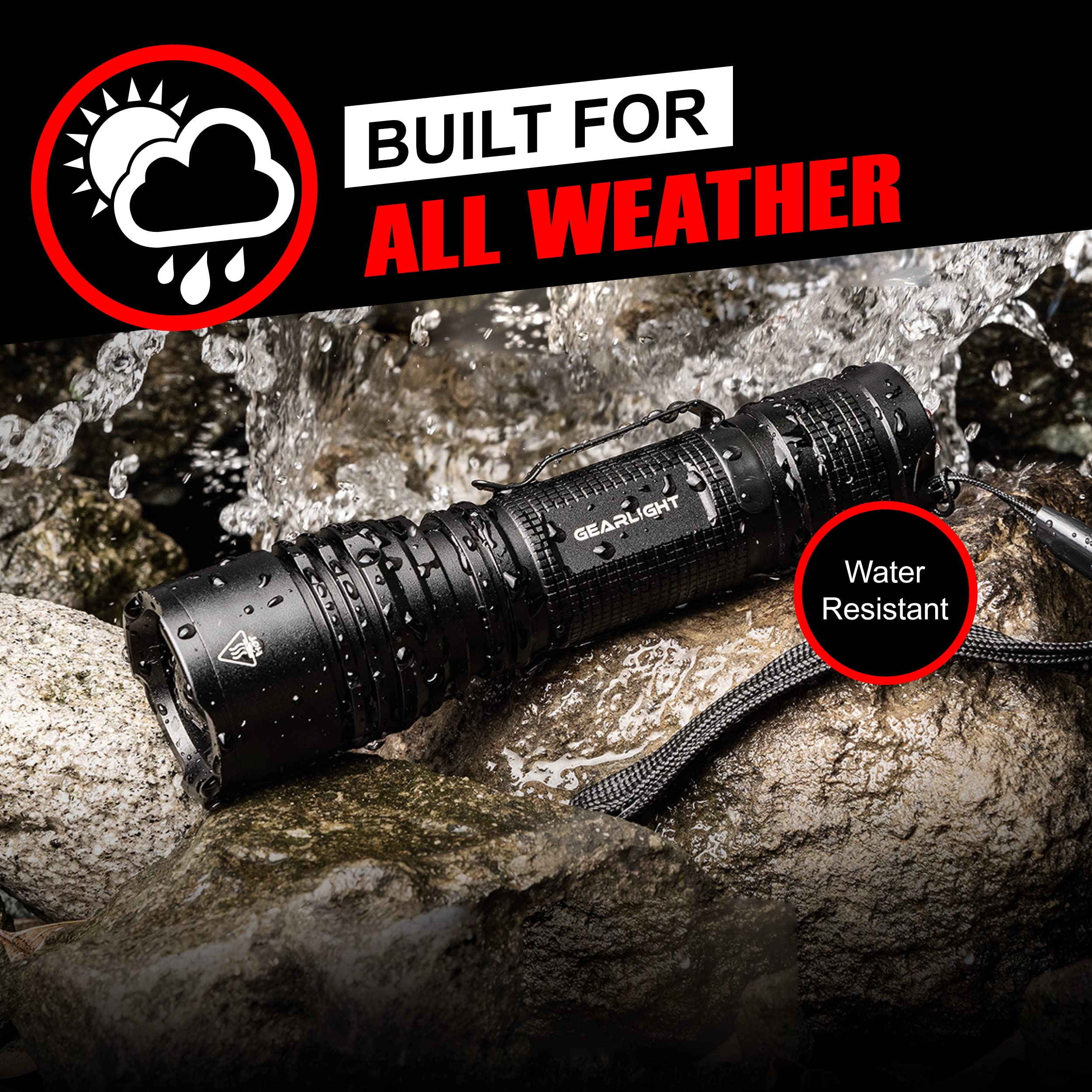 GearLight LED Tactical Flashlights High Lumens