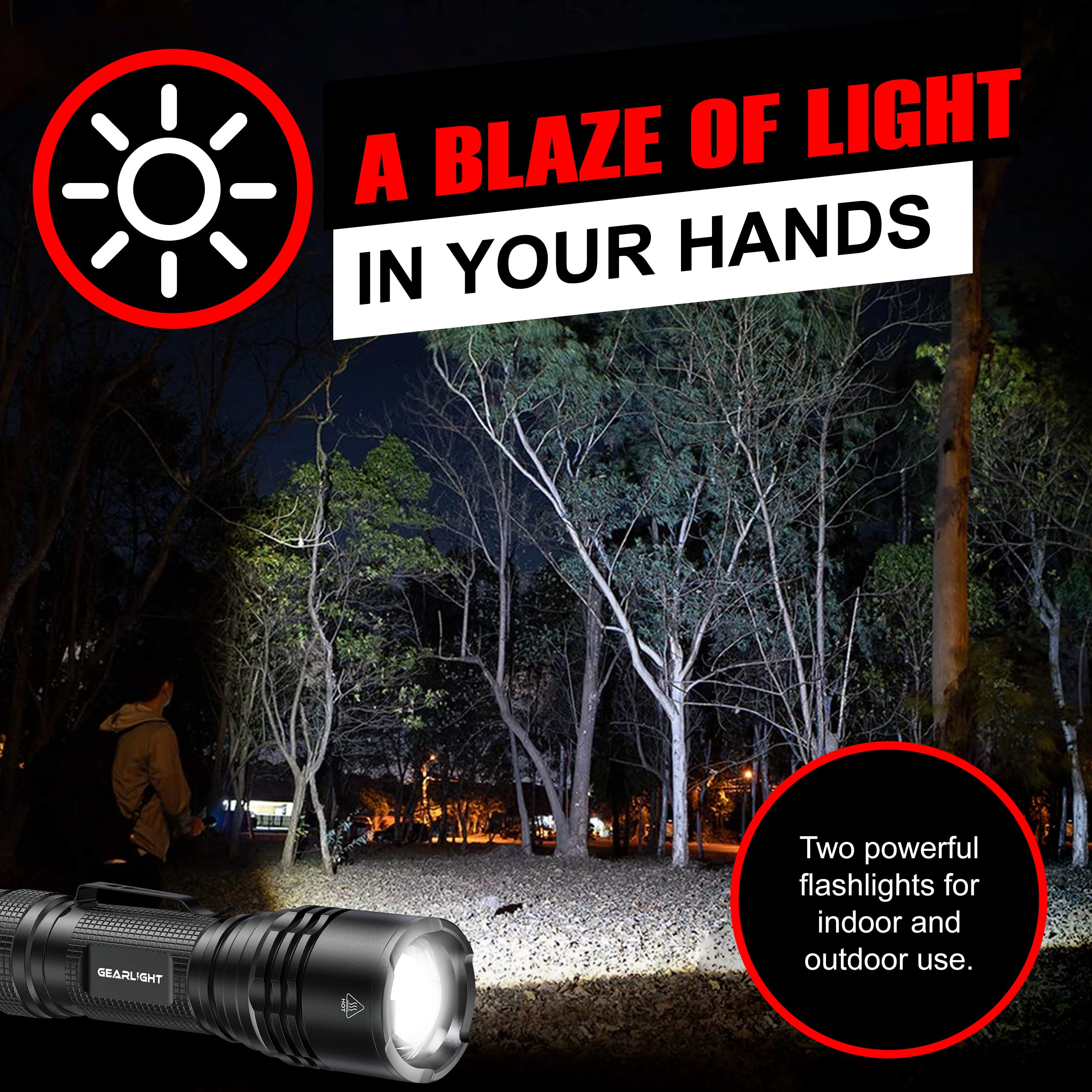 GearLight LED Tactical Flashlights High Lumens